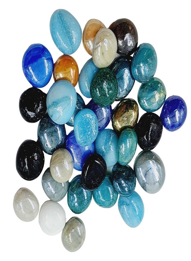 Snabs Mix Shining Decorative Stone for Aquarium, Fountain, Fish Bowl, Vase Fillers, Party Table Scatter, Home Decoration, Multicolor, 1 kg - Image 1